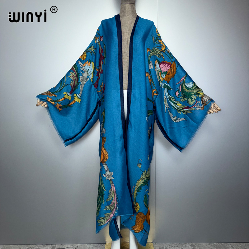 Cover Up Kaftan - Robe maxi kimono bohème WINYI Africa,