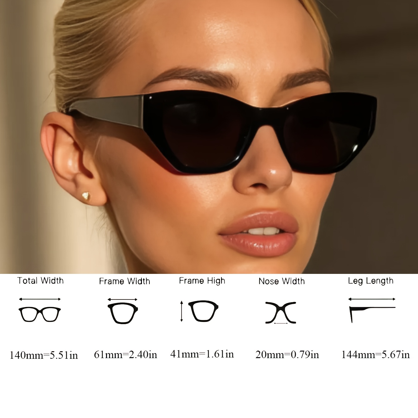 Lunettes noires à la mode pour - Sunglasses Cat Eye avis et prix