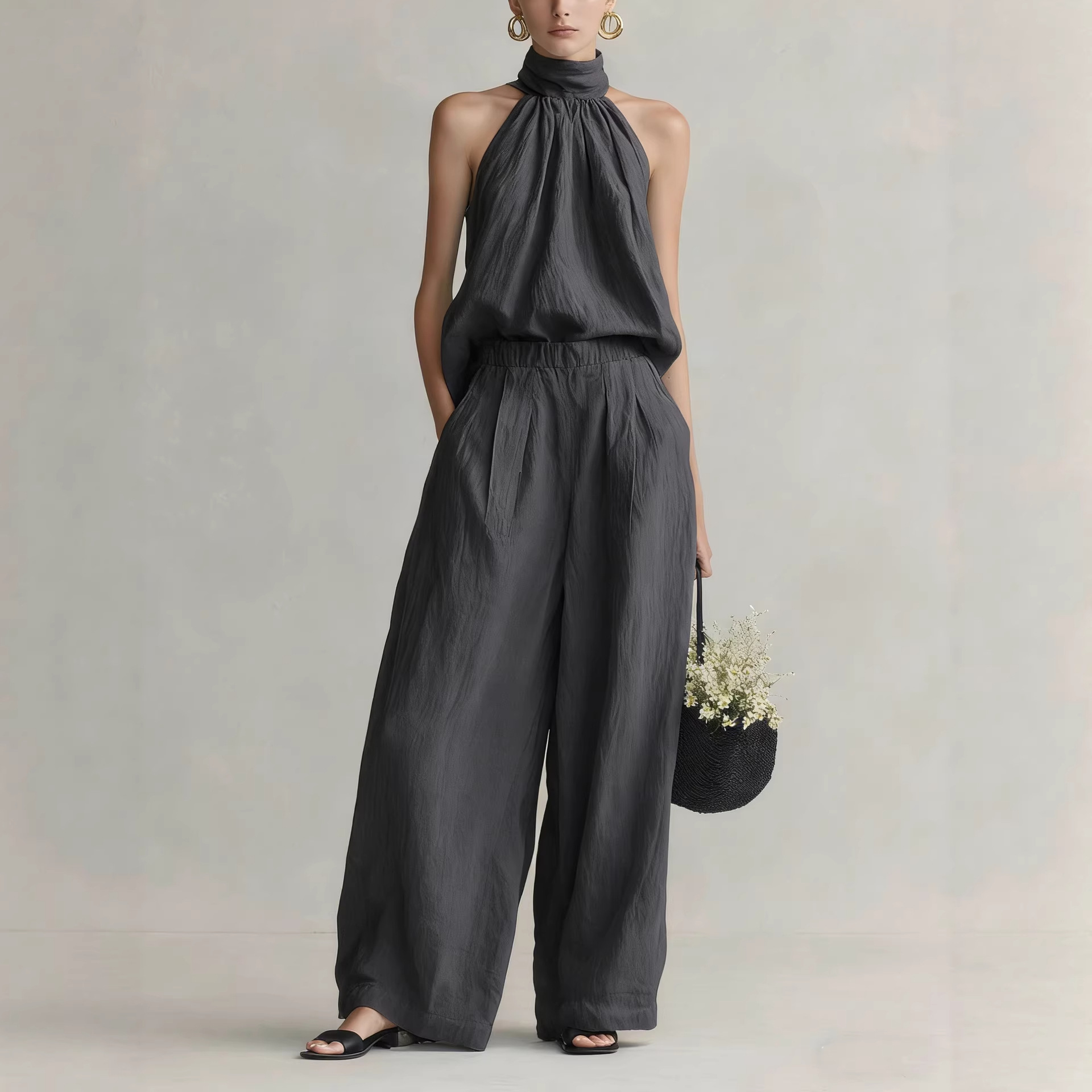 Ensemble décontracté pour femm - Linen Pant Wide avis et prix