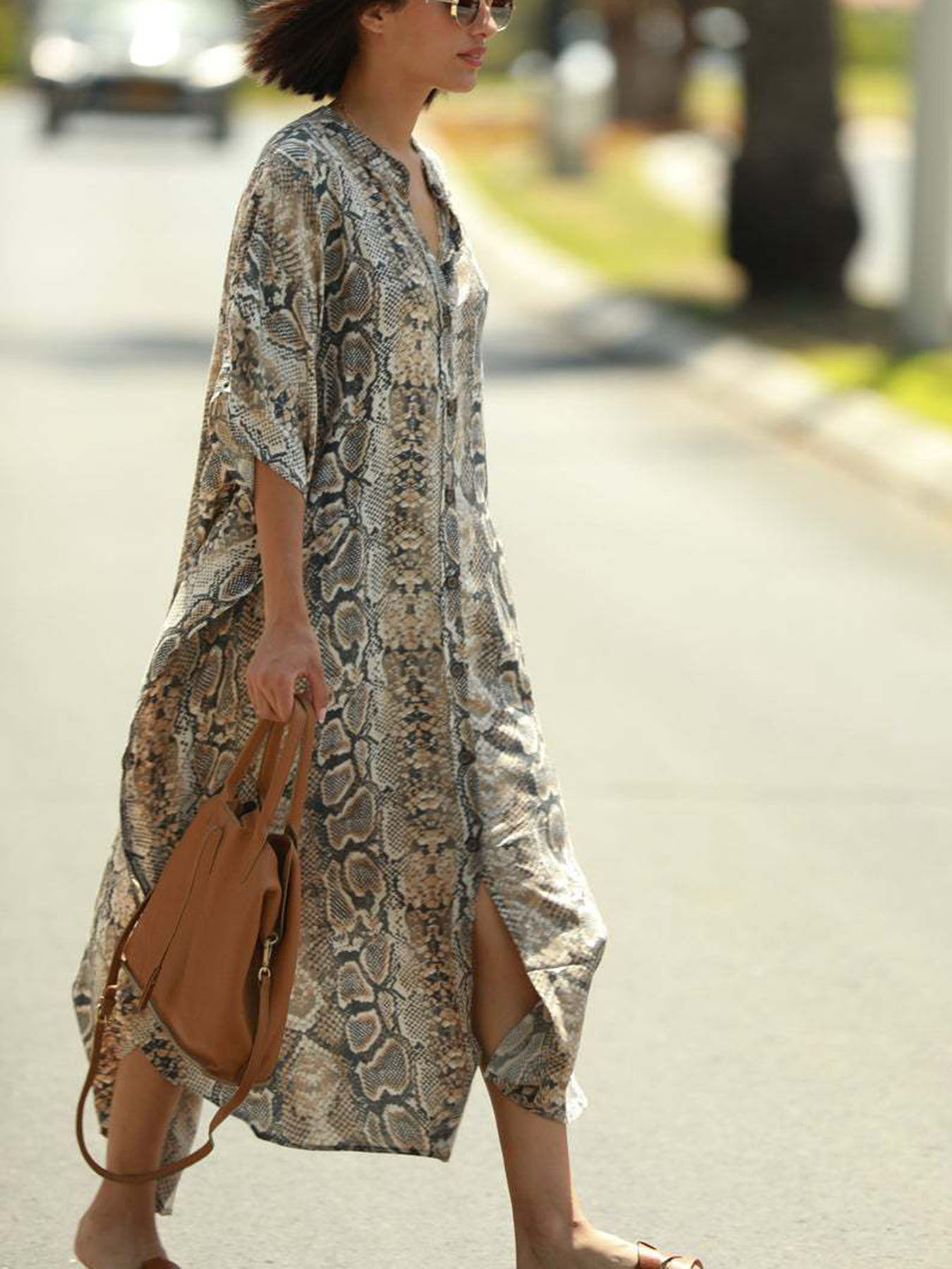 Paréo de plage à imprimé bohèm - Cover Up Kaftan avis et prix