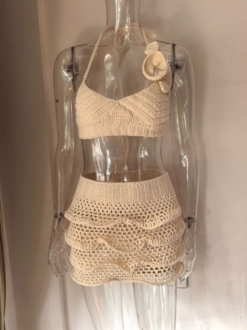 Ensemble 2 pièces sexy pour fe - Crop Top Crochet avis et prix