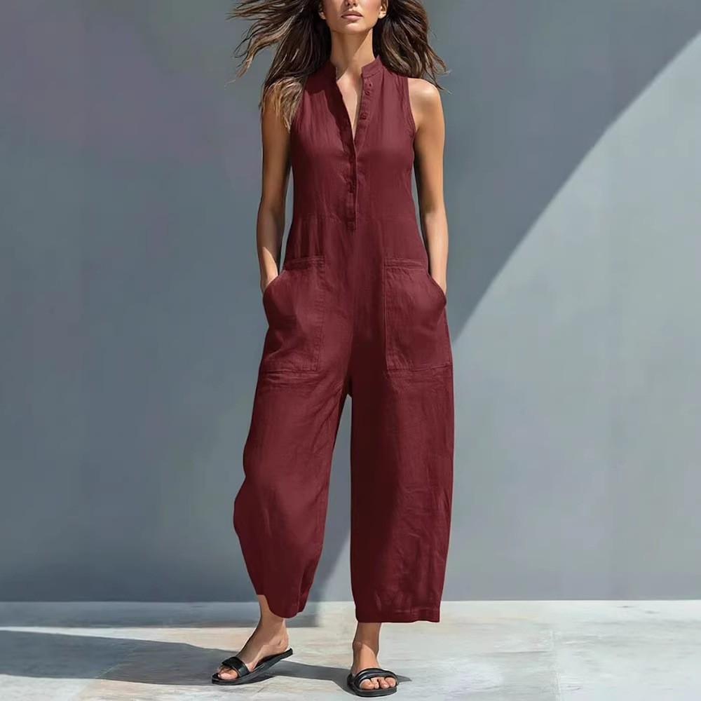 Combinaison sans manches pour  - Jumpsuit Linen Relaxed avis et prix