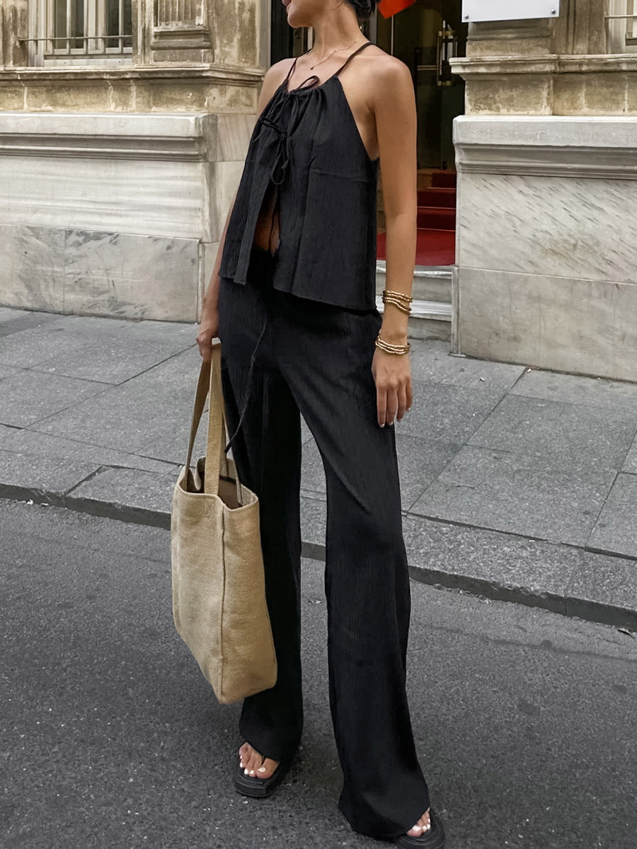 Ensemble deux pièces pour femm - Linen Pant Wide avis et prix