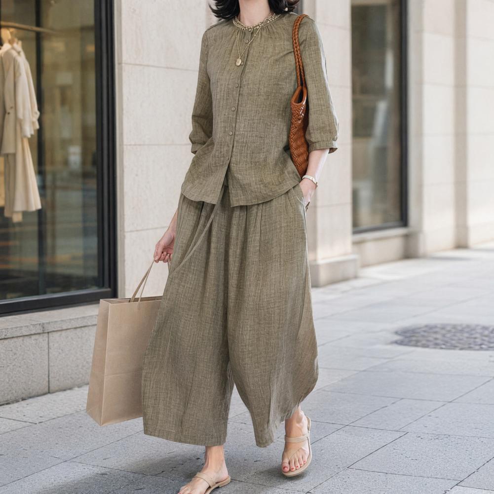 Ensemble décontracté grande ta - Linen Pant Wide avis et prix