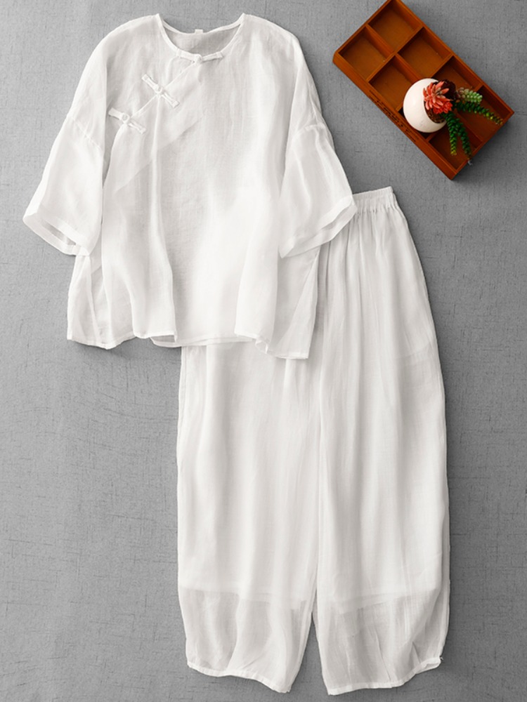 Nouvel ensemble de vêtements d - Linen Pant Wide avis et prix