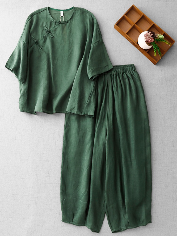 Nouvel ensemble de vêtements d - Linen Pant Wide avis et prix