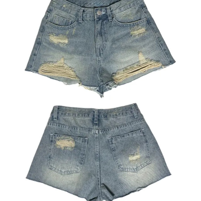 Shorts en jean délavé taille h - Shorts Denim Frayed avis et prix