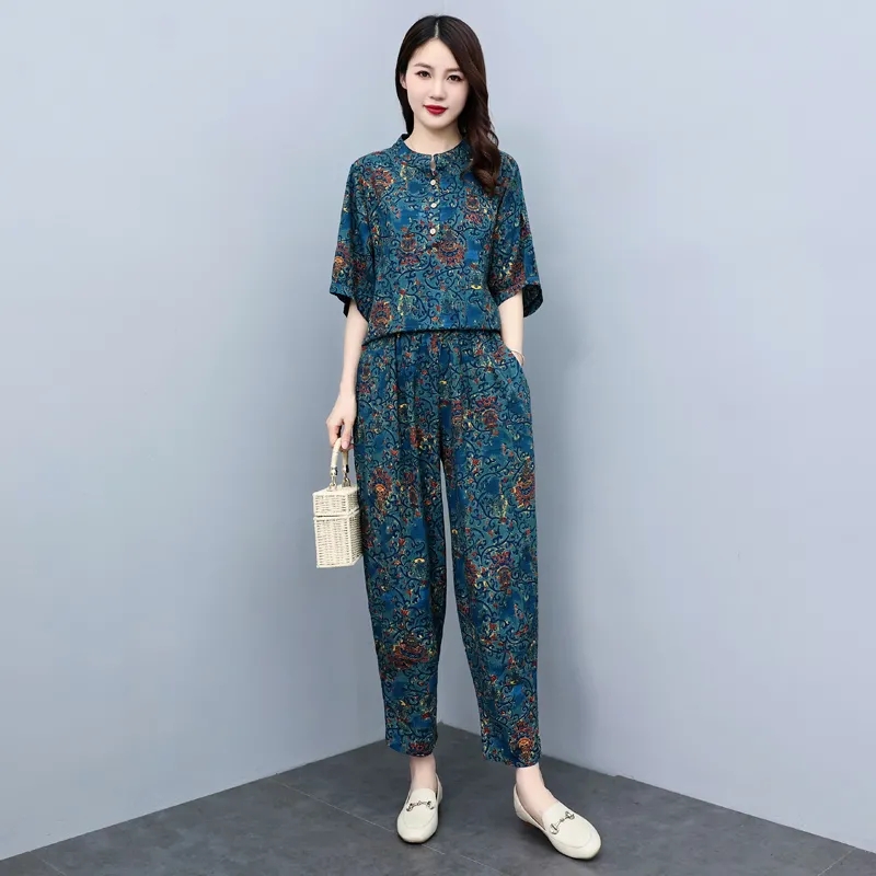 Ensemble d'été pour femme d'âg - Linen Pant Wide avis et prix