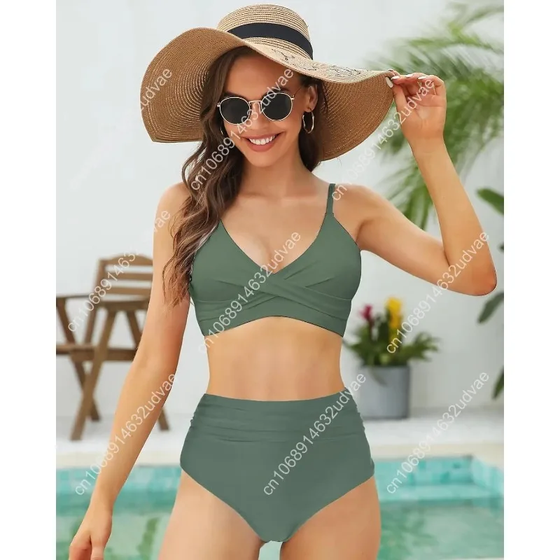 Ensemble bikini taille haute p - Swimsuit Bikini Ruched avis et prix
