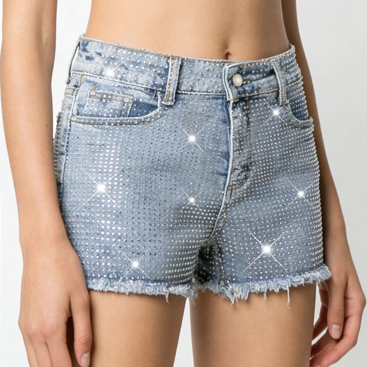 Nouveauté 2026 Short en jean b - Shorts Denim Frayed avis et prix