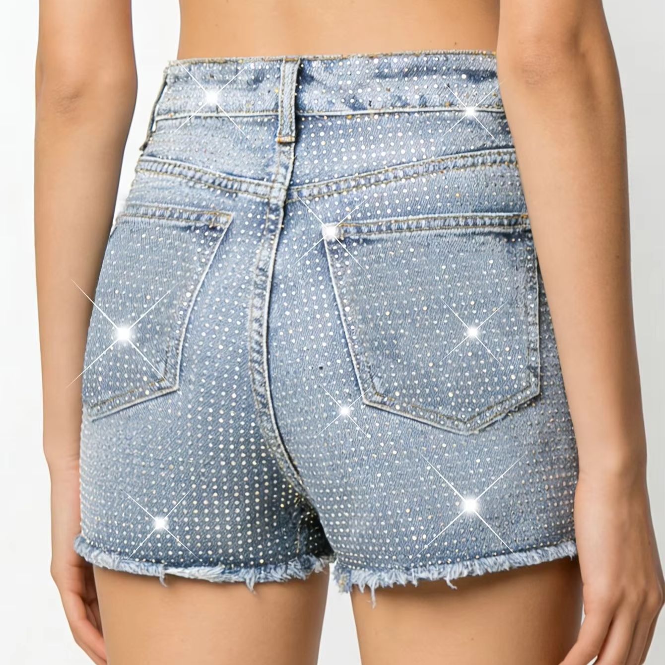 Nouveauté 2026 Short en jean b - Shorts Denim Frayed avis et prix