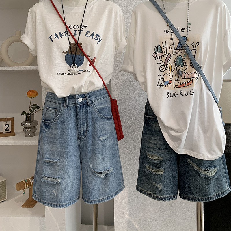 Short en jean vintage pour fem - Shorts Denim Frayed avis et prix