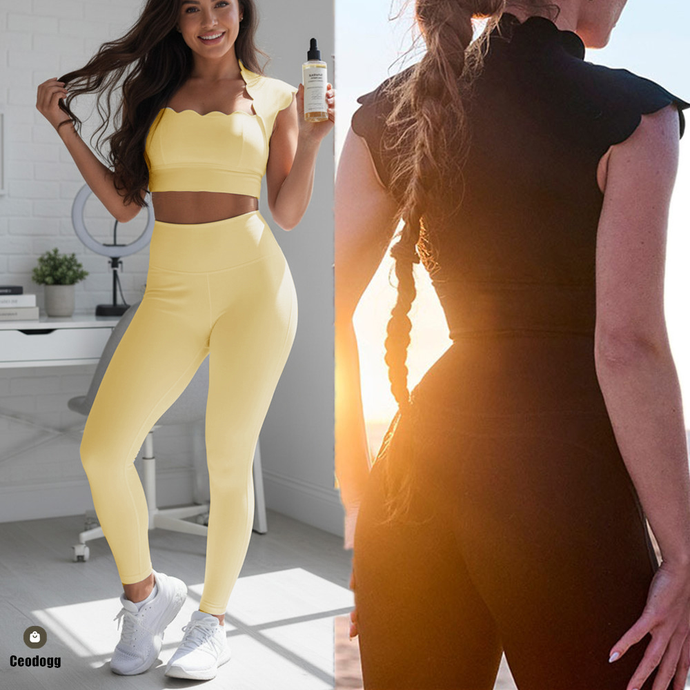 Débardeur de sport ondulé pour - Crop Top Crochet avis et prix