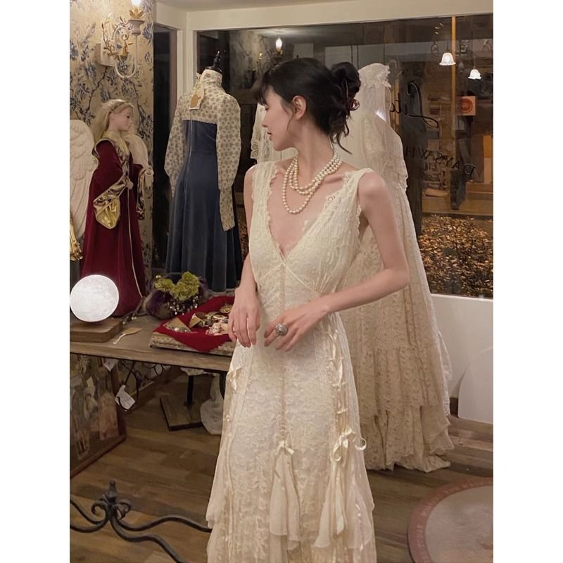 Robe gothique en dentelle, rob - Maxi Dress Halter avis et prix