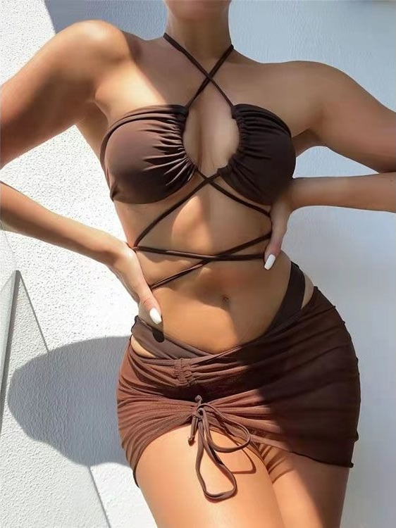 Maillot de bain bikini taille  - Swimsuit Bikini Ruched avis et prix