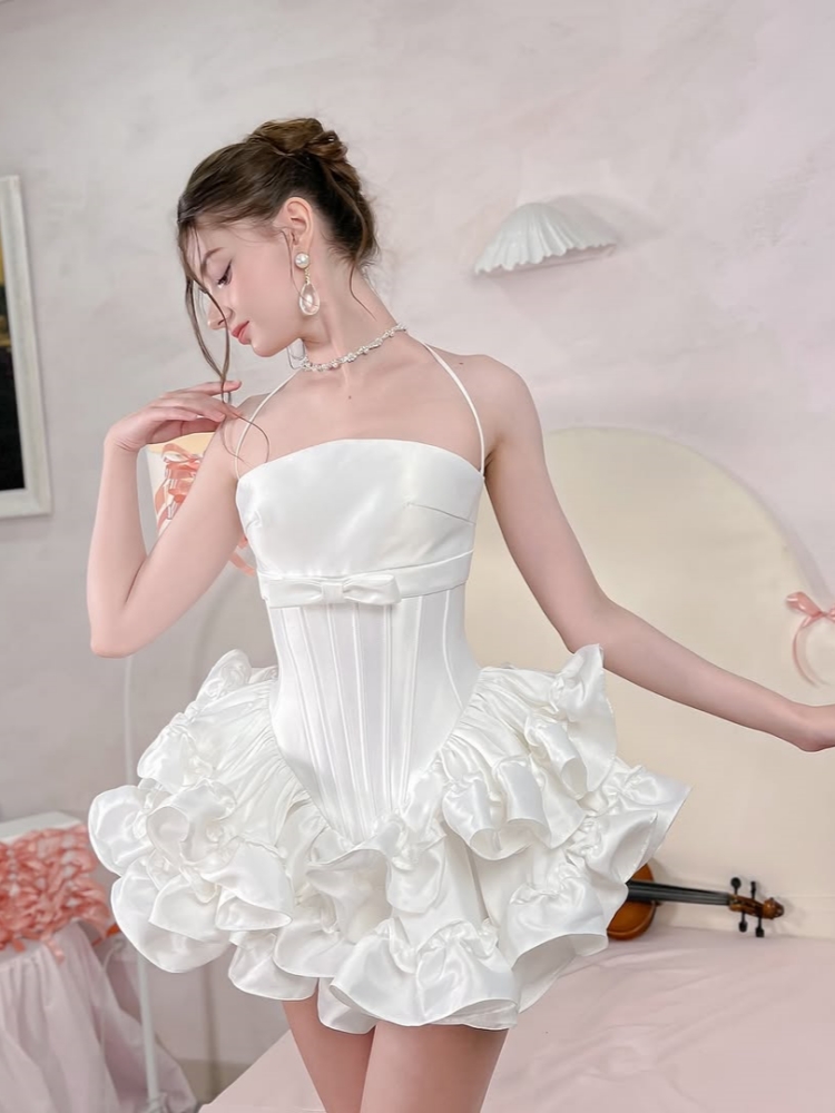 Robe trapèze à volants et shor - Maxi Dress Halter avis et prix